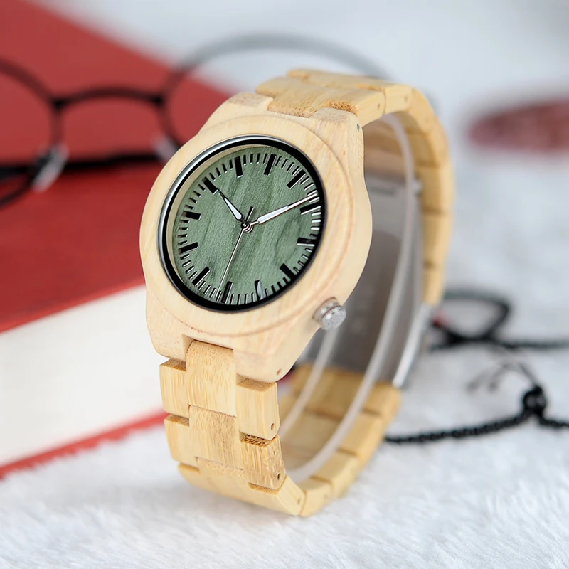 BOBO PAUKŠČIŲ Moterų Mediniai Bambuko ponios Laikrodžiai Kvarciniai Laikrodžių Dovana Mergaitė medienos dėžė logotipą