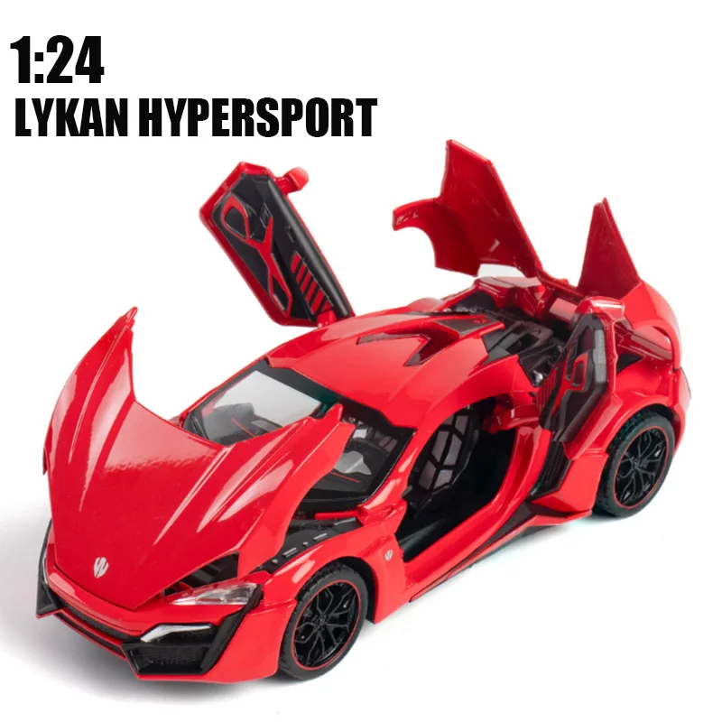 1:24 LYKAN Hypersport Diecasts & Žaislas Transporto priemonių, Žaislų Metalo Žaislas Automobilio Modelio Ratus Aukšto Modeliavimas Traukti Atgal Kolekcija Vaikams, Žaislai