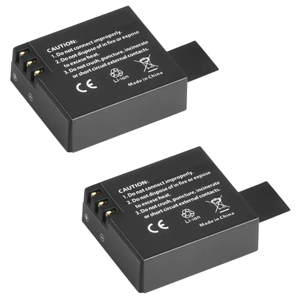 2vnt SJ4000 PG1050 1350mAh Li-ion Baterijos + LED Dual USB Įkroviklio SJCAM M10 SJ5000 SJ5000X Už EKEN H9 H9R H8R H8 GIT PG900