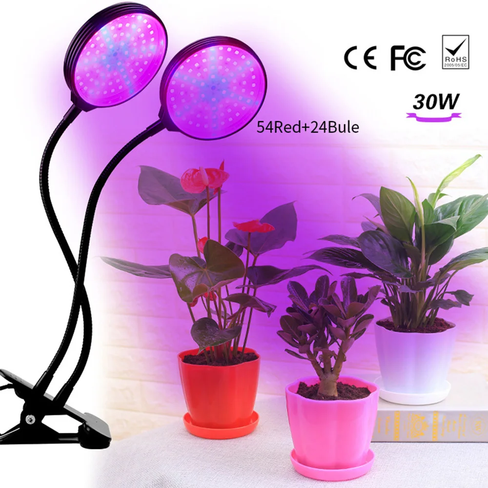 30W USB LED Augti Žiburiai Visą Spektrą Fitolampy Fito Lempa E27 Fito-Lempos Kambarinių Gėlių, Daržovių, Augalų Auga Prekes