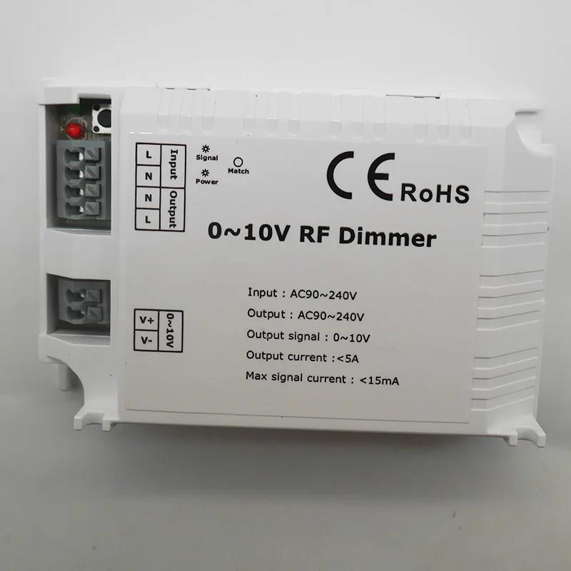 AC110V - 220V Aukštos Įtampos LED RF Dimeris 1 Kanalo 0-10V 1CH Trailing Edge Tamsos 3 Raktas su Nuotolinio LED RF Dimeris Kontrolės DM015