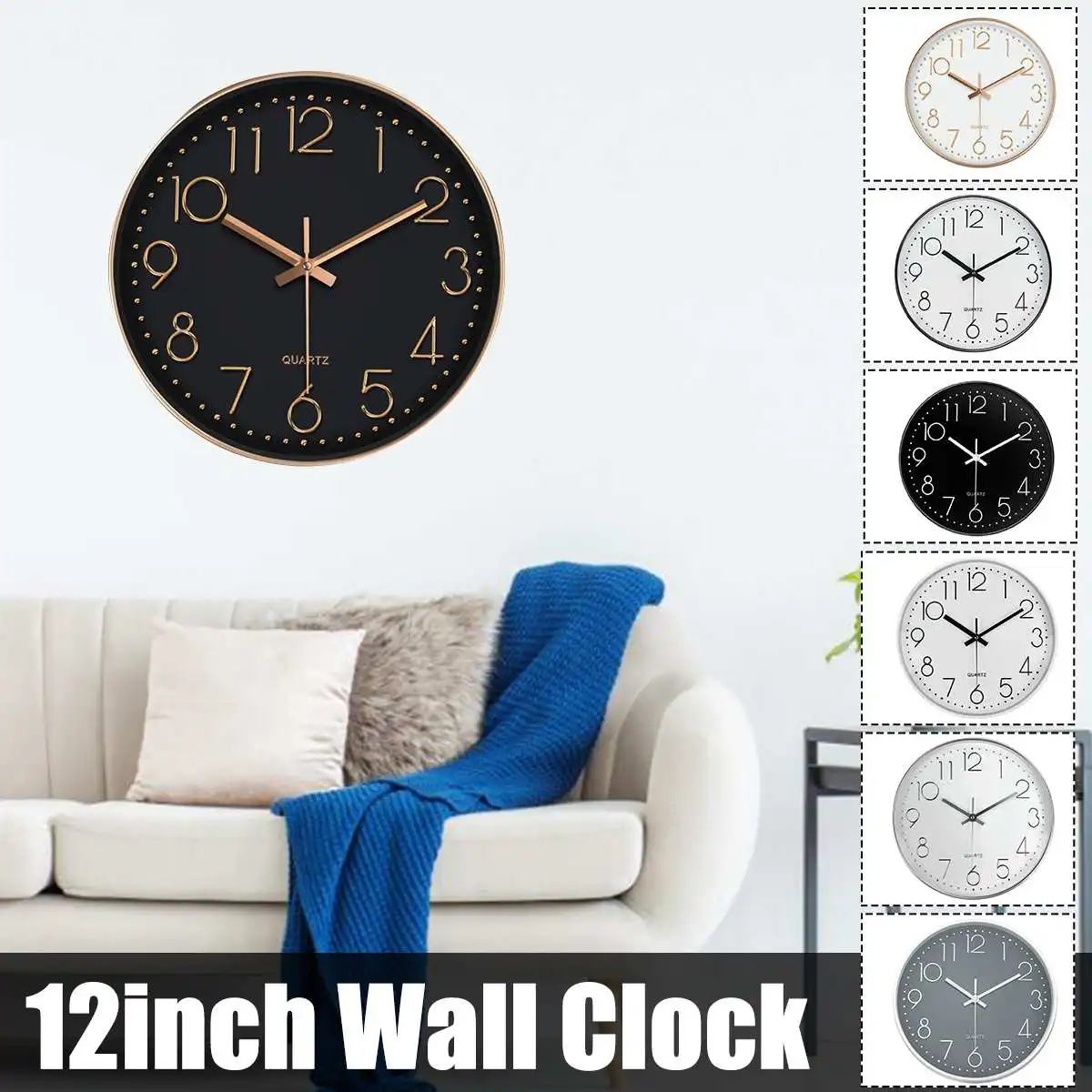 Laikrodžiai Sienos, Namų Dekoro 12inch Sieninis Laikrodis Silent Kvarco Sienos Naktį Laikrodžiai, Valgomasis Kambariai, šeimyniniai Kambariai Miegamieji Studijų kambariai