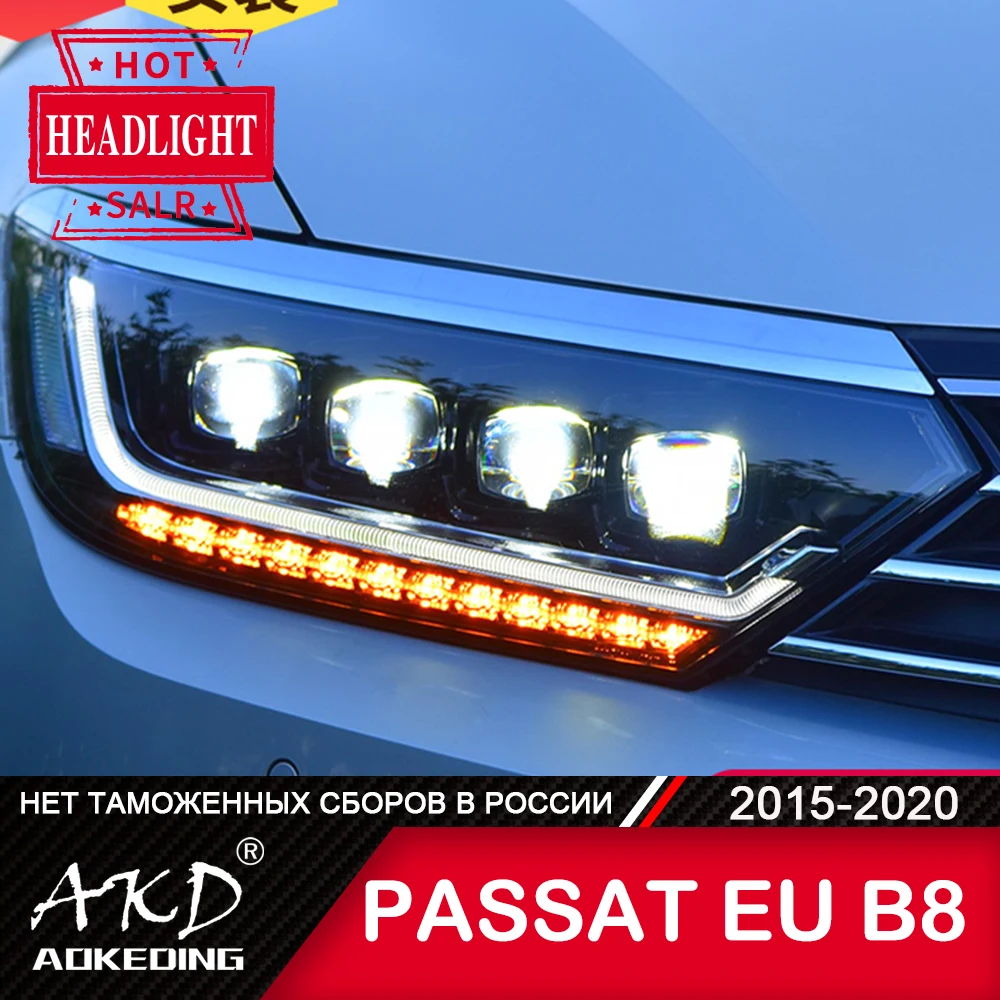 Žibintas VW Passat, B8 Europoje-2020 m. passat, B8.5 LED Žibintai Rūko Žibintai Dienos Veikia Šviesos DRL Tuning, Automobilių Priedai