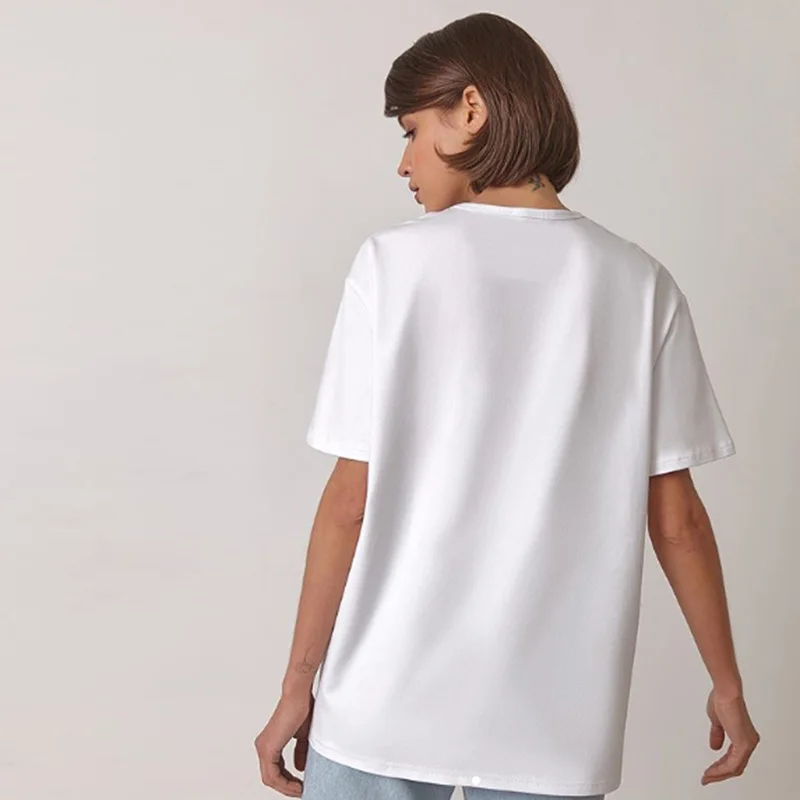 Moterų Atsitiktinis Palaidų Baltos Medvilnės Marškinėliai O Kaklo Trumpomis Rankovėmis Biuro Darbo Drabužiai 2020 M. Vasarą Naujas Mados Kietas T Marškinėliai Moteriška