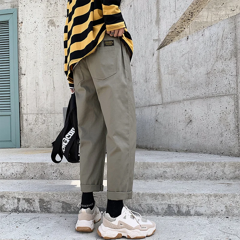 Kelnės Vyrams Plius Dydis Atsitiktinis Palaidų Harajuku Streetwear Mens Korėjos Stiliaus Aukštosios Mados Sweatpants Patogus Ulzzang Elegantiškos Kelnės