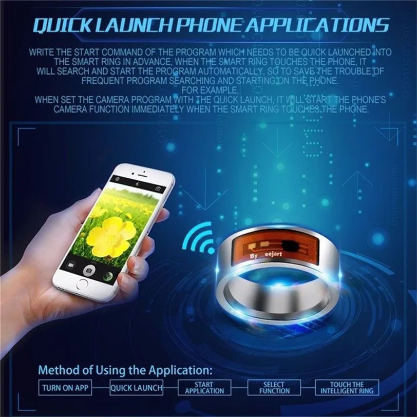 Magija Protingas Žiedo NFC Daugiafunkcinis Vandeniui Protingas Smart Dėvėti Piršto Skaitmeninis Žiedas 