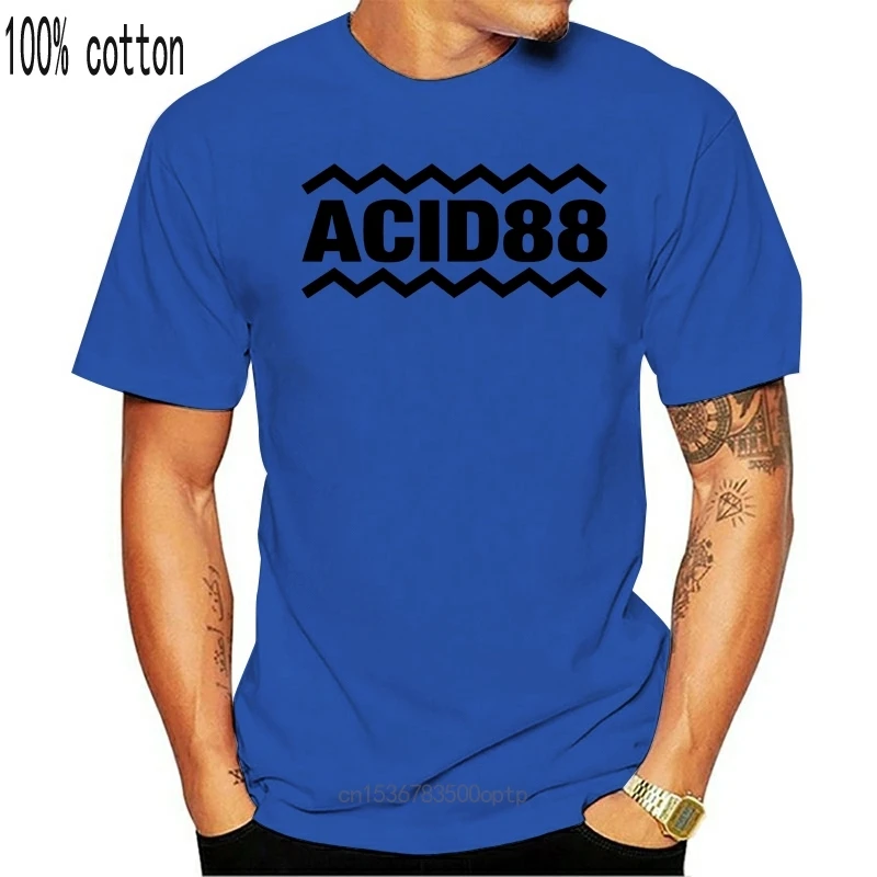 Rūgštis 88 acid house DJ Techno klubo šokių muzikos rave festivalyje retro T-shirt
