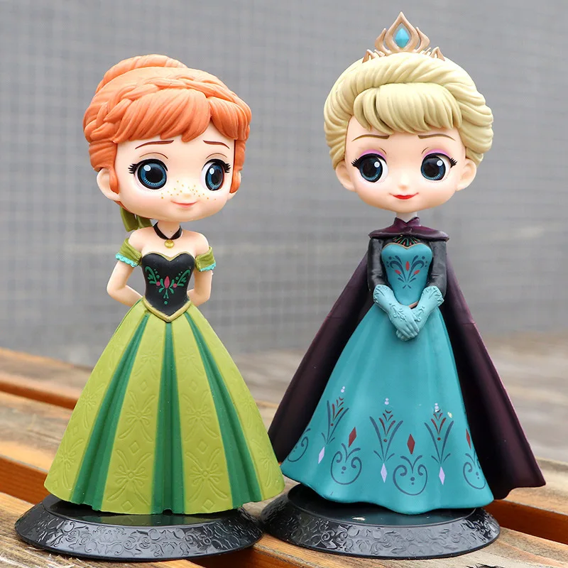 Karšto Disney Sušaldyti 2 Karalienė Elsa & Anna Pav Žaislai, Lėlės Mielas Užšaldyti PVC Anime Lėlės Pav Kolekcines Modelis Cake Deco Vaikams, Žaislai