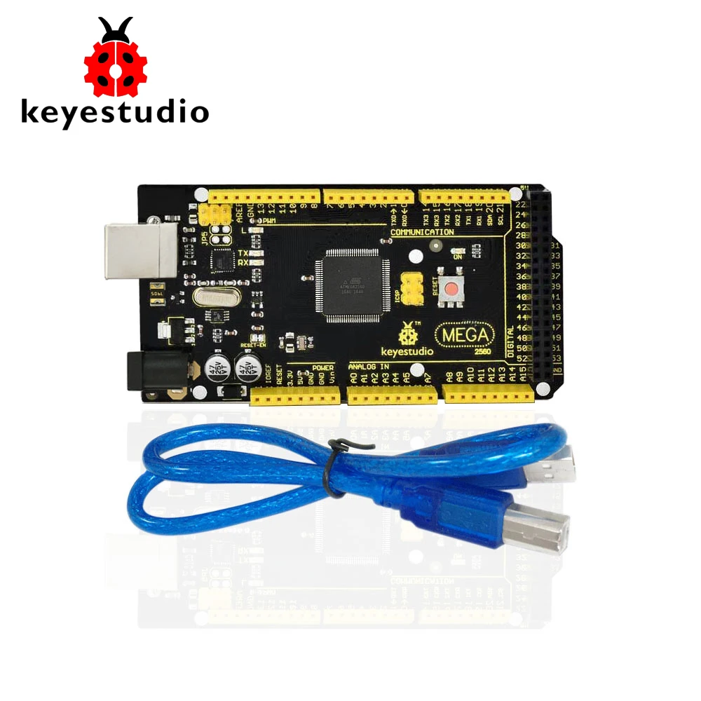 Keyestudio MEGA 2560 R3 Plėtros Valdybos + USB Kabelis Suderinamas su Arduino MEGA