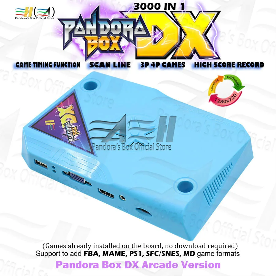 Originalus Pandora Box DX 3000 1 Arkadinis Žaidimas Jamma valdybos pcb CGA VGA HDMI suderinamus skenavimo linijos Gali pridėti 5000 žaidimas tekken 3D