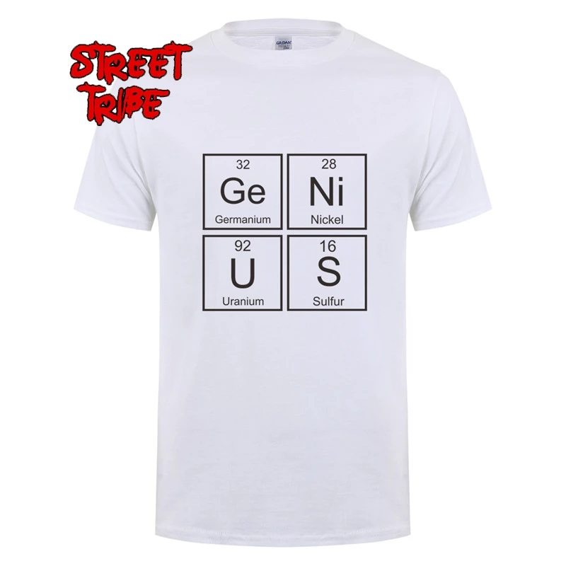 Juokinga Geek Mokslo Chemijos T-shirt Geek T Marškinėliai Vyrams Vasaros Įnoringas O-Kaklo Medvilnės, Puikus Dizainas, Marškinėlius Elementas Lentelė