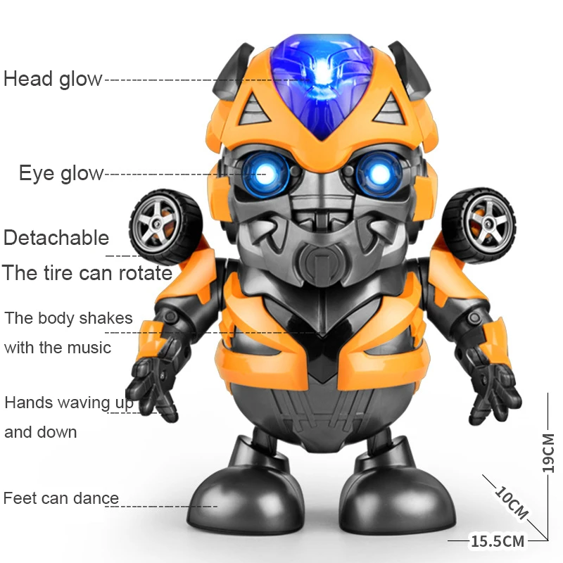 Kūrybinės šviesos muzika, šokių robotas žaislas kamane robotas veiksmų simbolių anime modelis žaislai vaikams dovanos naujausias