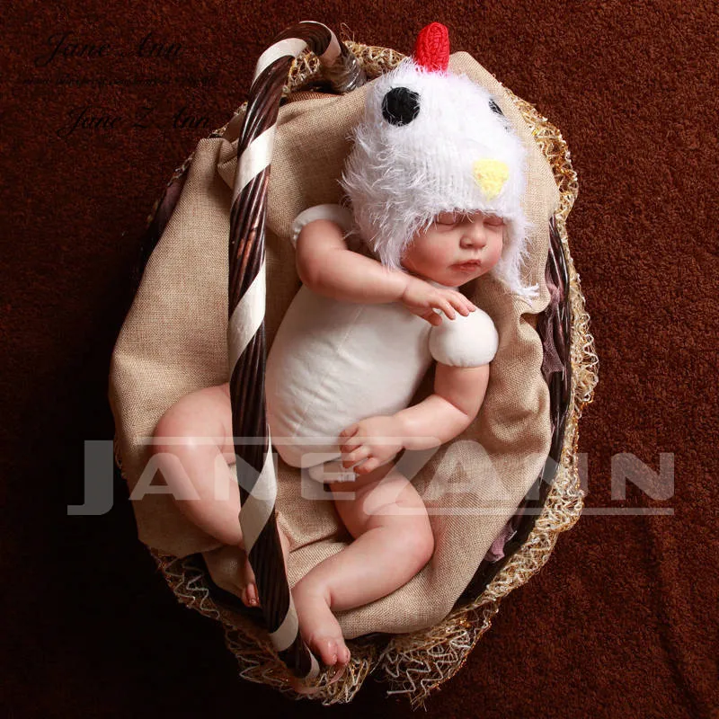 Jane Z Ann Naujagimio/3-4 mėnesių Kūdikių fotografija drabužių studija vištienos rankų darbo nuotraukų kostiumas/ imituoti kiaušiniai fotografavimo rekvizitai