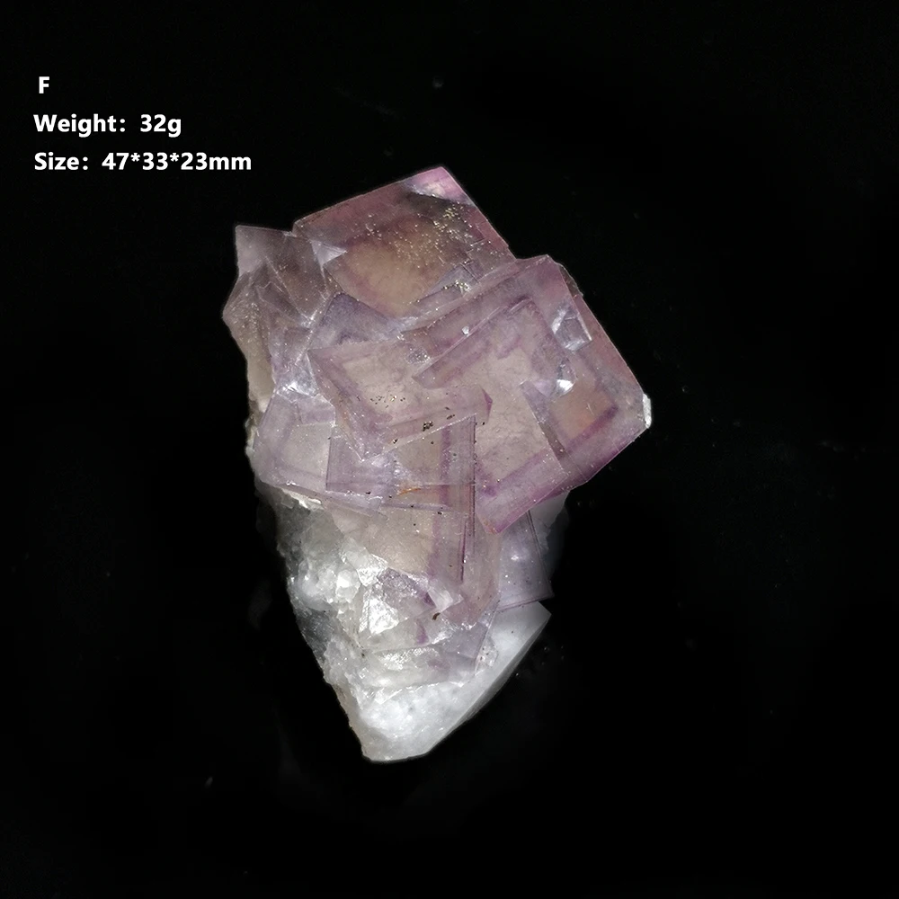 Gamtos Violetinė Fluorito ir Kvarco Mineralinių Kristalų Mėginių iš Yaogangxian Hunan Provincija,Kinija A3-5