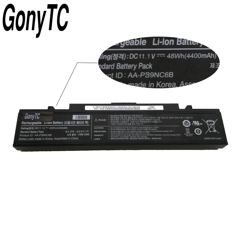 GONYTC aa-pb9nc6b originalus Laptopo Baterija Samsung AA-PB9NS6B PB9NC6B R580 R540 R519 R525 R430 R530 RV511 RV411 RV508 R528