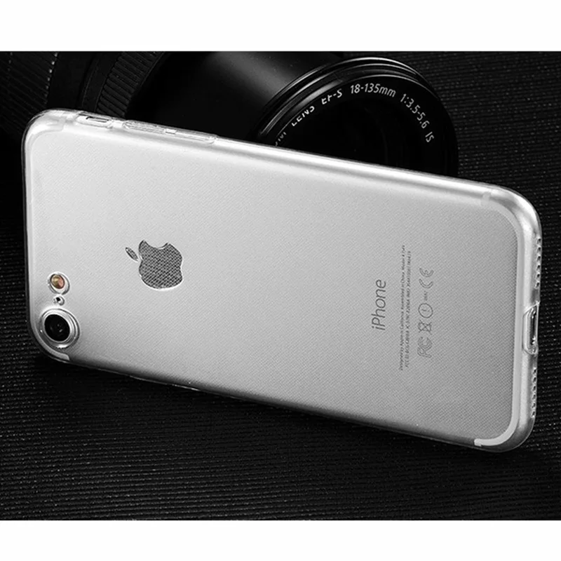 10 gabalas Skaidrios TPU Case For iPhone 4 5 6s 7 plius 8plus Slim Kristalų Atgal Apsaugoti Odą Silikono Telefono Dangtelį 