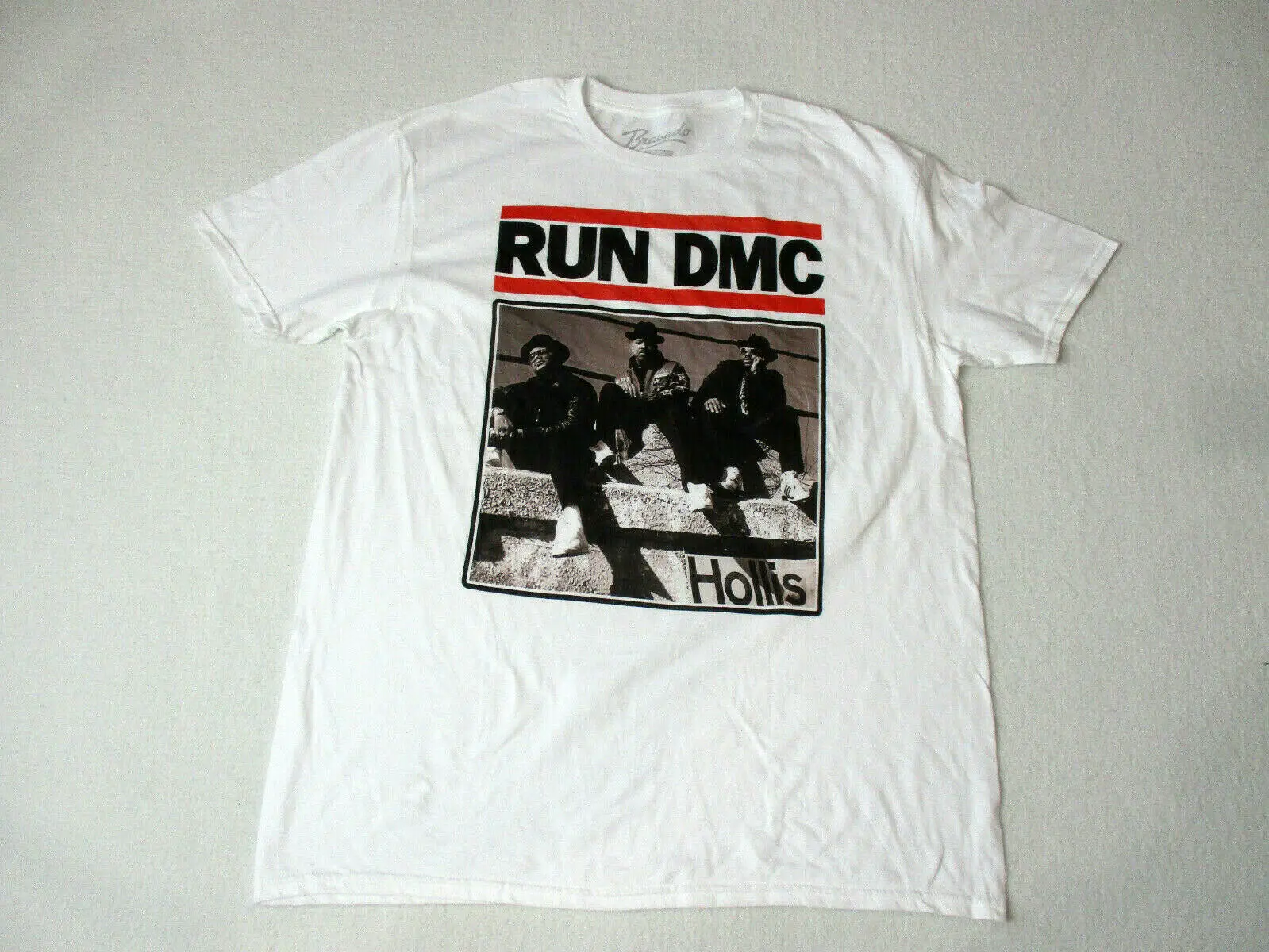 NAUJŲ Run DMC Hollis Koncertų Marškinėliai Suaugusiųjų Didelės Baltos Hip-Hop Rap Muzikos Kelionių Vyrai Vyrai, T-Marškinėliai trumpomis Rankovėmis Tendencija Drabužiai
