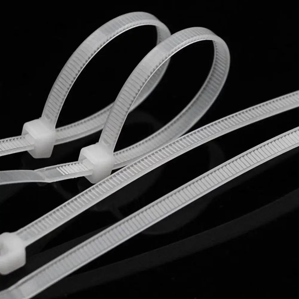 Xingo 5x550mm savistabdės Nailono Laidą Zip Ryšių 100vnt Plastikiniai Kabelių Zip Kaklaraištis Patvirtinta Linijos Wrap Pluoštas Ryšius Black & White