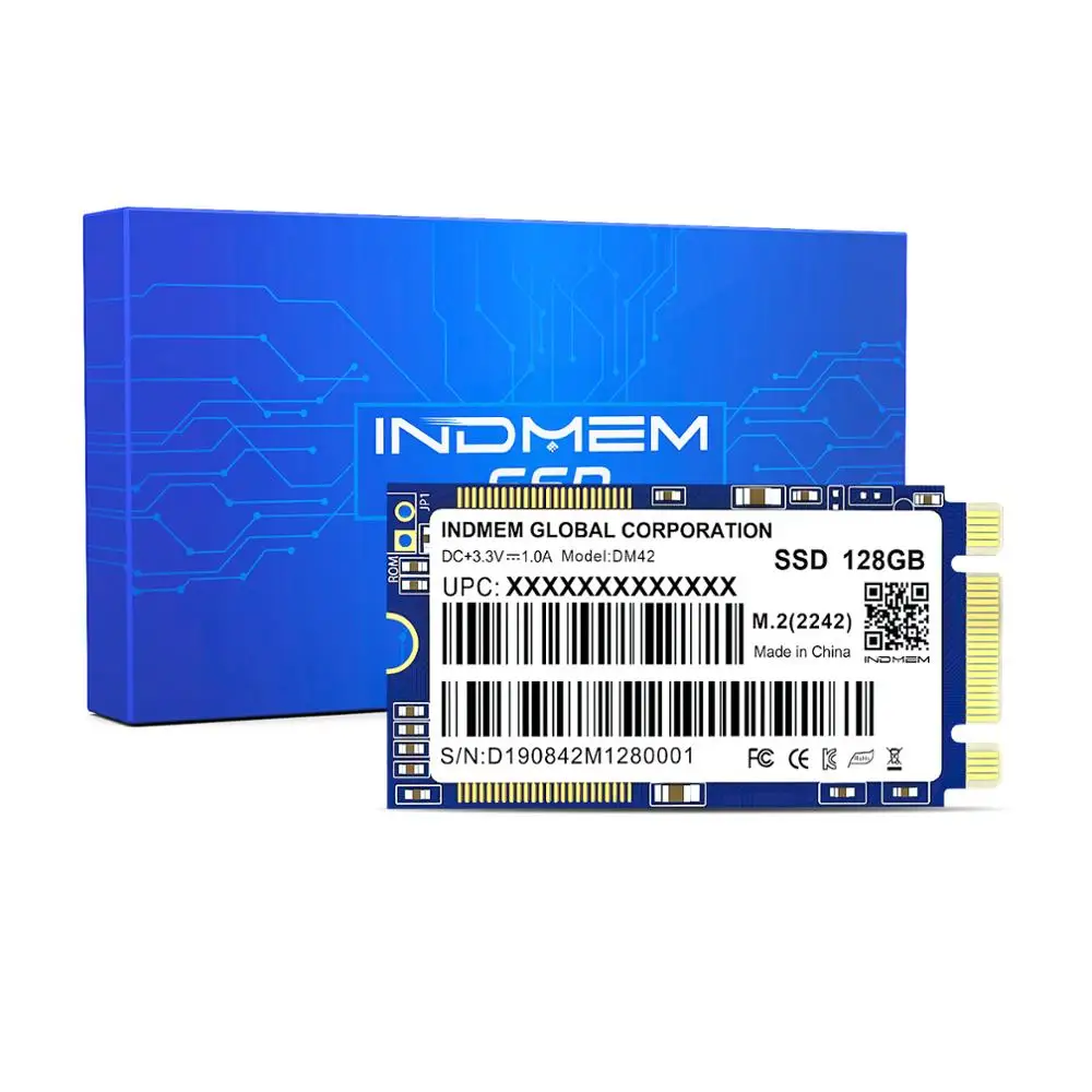 INDMEM M. 2 2242 SSD 256 GB/128 GB/64 GB MLC SSD M2 2242 SSD M. 2 Kietojo Disko MLC Sata HD Vidaus SSD 120GB 240GB Kietasis Diskas