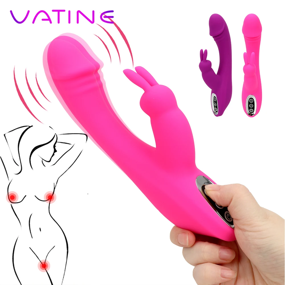 VATINE 12 Vibracijos Rūšių Rabbit Vibratorius Sekso Produktų G-spot Massager Klitorio Stimuliatorius Moterų Masturbator