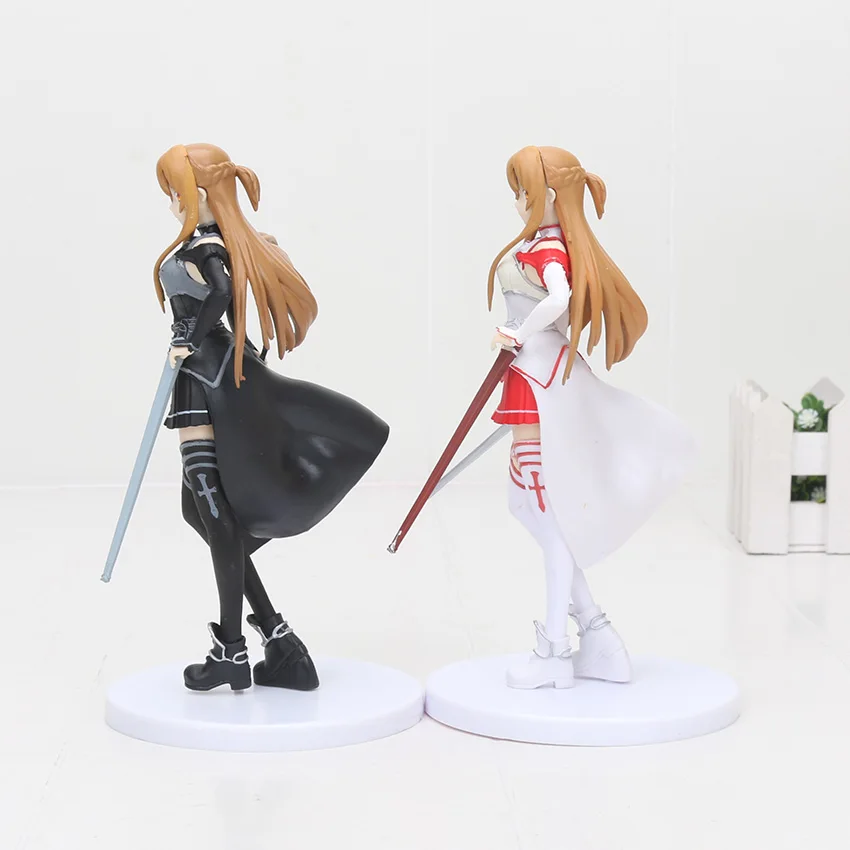 18cm Anime Kardas Meno Internete SAN Asuna Yuuki Kirito Rinkimo Veiksmų Skaičius, Anime Žaislai PVC Pav Modelis lėlės Žaislų Kolekcija