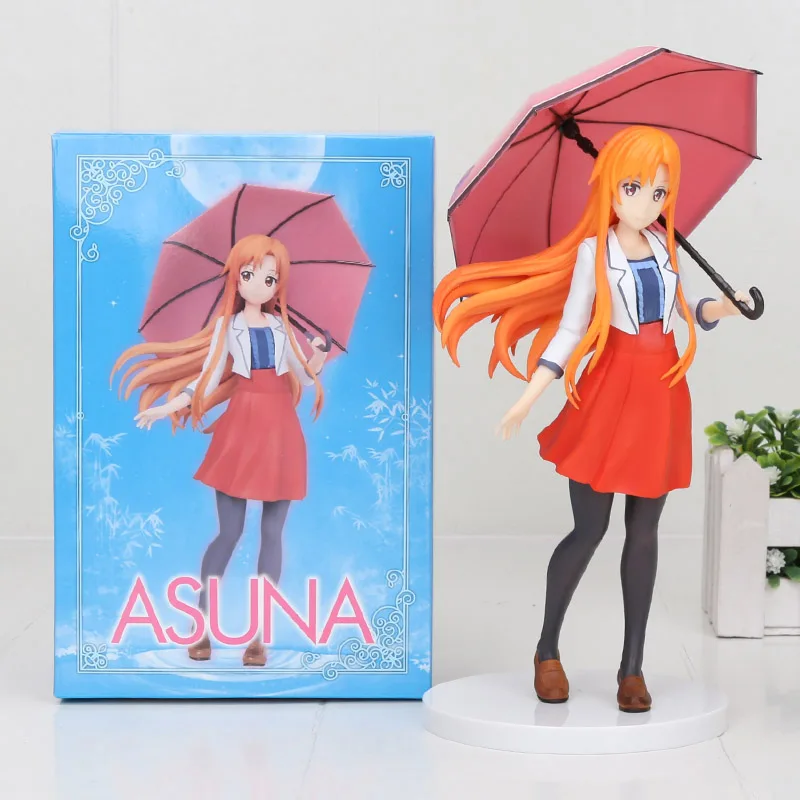 18cm Anime Kardas Meno Internete SAN Asuna Yuuki Kirito Rinkimo Veiksmų Skaičius, Anime Žaislai PVC Pav Modelis lėlės Žaislų Kolekcija