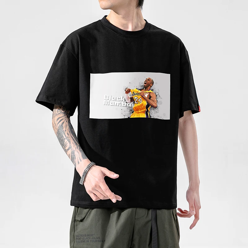 Vyrai trumpomis Rankovėmis T shirts Streetwear už 2021 m. vasaros mados drabužių Paaugliams Atminimo Laker Kobe Bryant grafinis atspausdintas viršuje tees