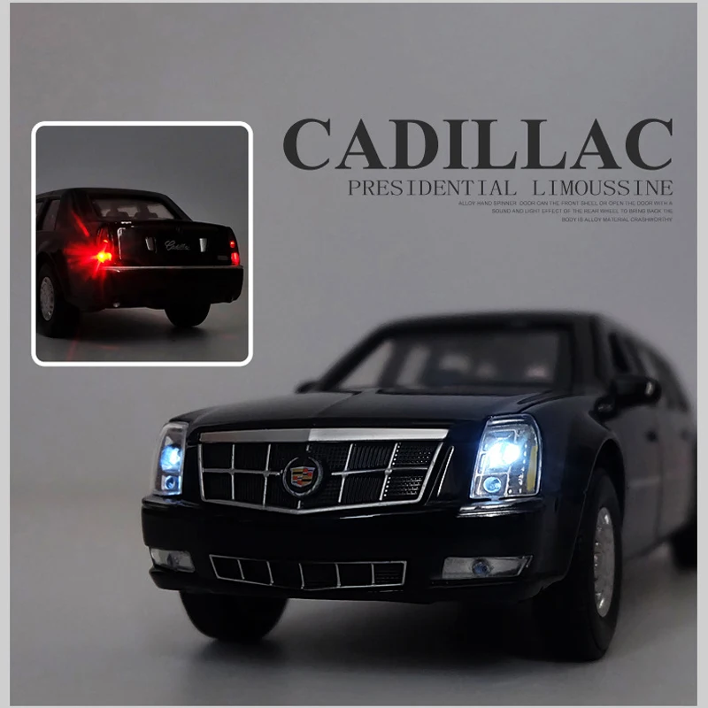 1:32 Cadillac Prezidento Automobilis su spaudimu išgauto lydinio automobilio modelio leidimas kolekcionuojamų automobilių žaislas gimtadienio proga, berniukas nemokamas pristatymas
