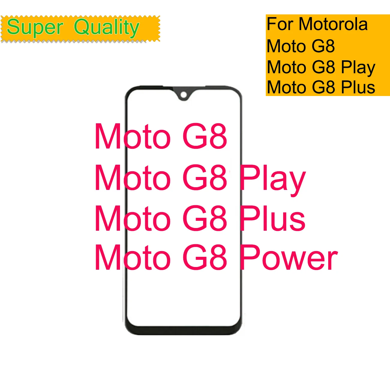 10vnt/daug Priekiniai Išorinio Ekrano Stiklo Lęšio Pakeitimo Jutiklinio Ekrano LCD Dangtis Motorola Moto G8 Žaisti Power Plus Jutiklinis ekranas
