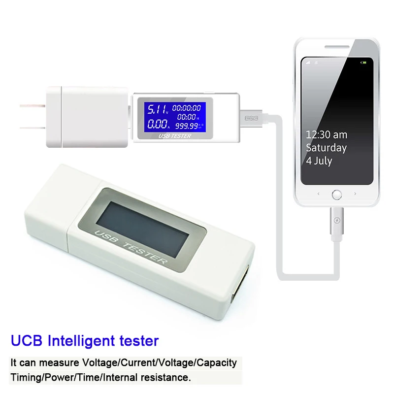 7in1 USB Testeris Namų USB Lizdas, Voltmeter Ammeter Baterija Testeris Įtampos Baterijos Įkrovimo Priemonė, Kabelių Atsparumas Testeris