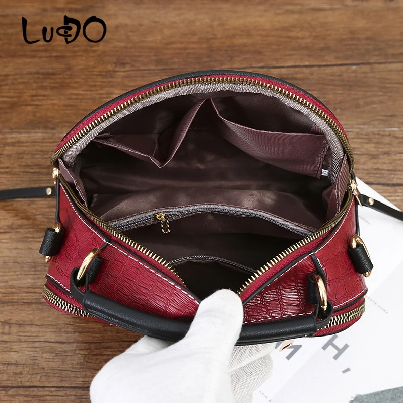 LUCDO Prabangos Akmens modelio moterų rankinės dizaineris petį krepšys ponios pu odos apvalkalas maišelį bolsos mujer maišeliu