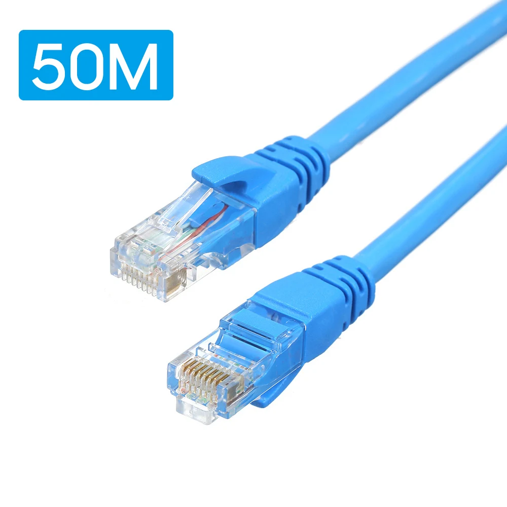 50m CAT 6 Ethernet Kabelis Lan Tinklo Interneto Patch Cord for Desktop/Laptop/Router/Interchanger/ADSL/Modemo Kabelis