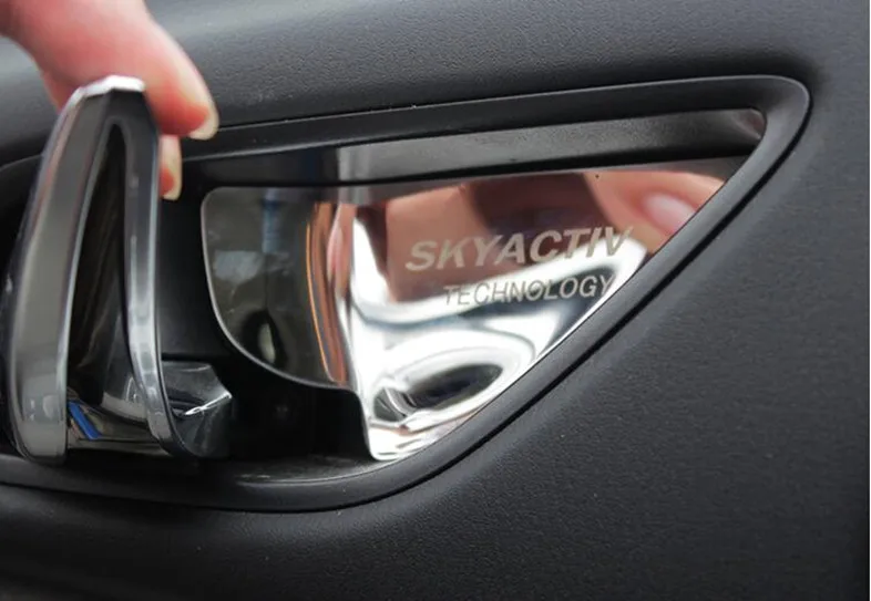 Auto durų rankena apdaila vidinio liejimo dėl mazda 3 ir mazda 6 cx-5 cx-3-2018 m., auto priedai, automobilių stilius