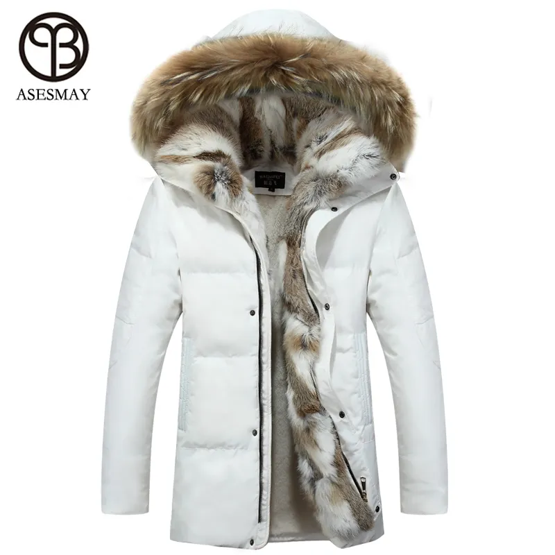 Asesmay 2019 mados vyrų žiemos striukės prekės ženklo drabužių wellensteyn striukė žiemos paltai vyrų žiemos striukė vyrų paltai meškėnas gobtuvu