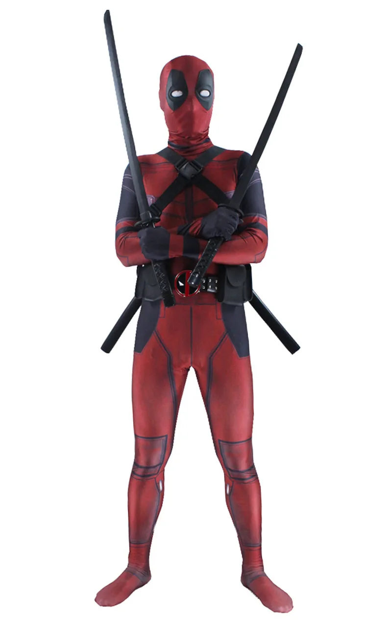Deadpool Cosplay Kostiumų Vyras Deadpool-Kostiumai Suaugusiųjų Wade Wilson Spandex Nailono Zentai bodysuit Antra Oda Stora