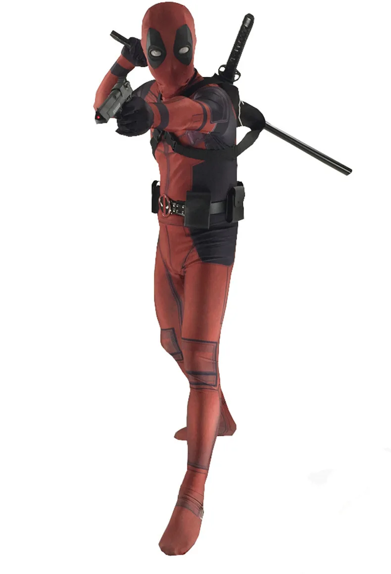 Deadpool Cosplay Kostiumų Vyras Deadpool-Kostiumai Suaugusiųjų Wade Wilson Spandex Nailono Zentai bodysuit Antra Oda Stora