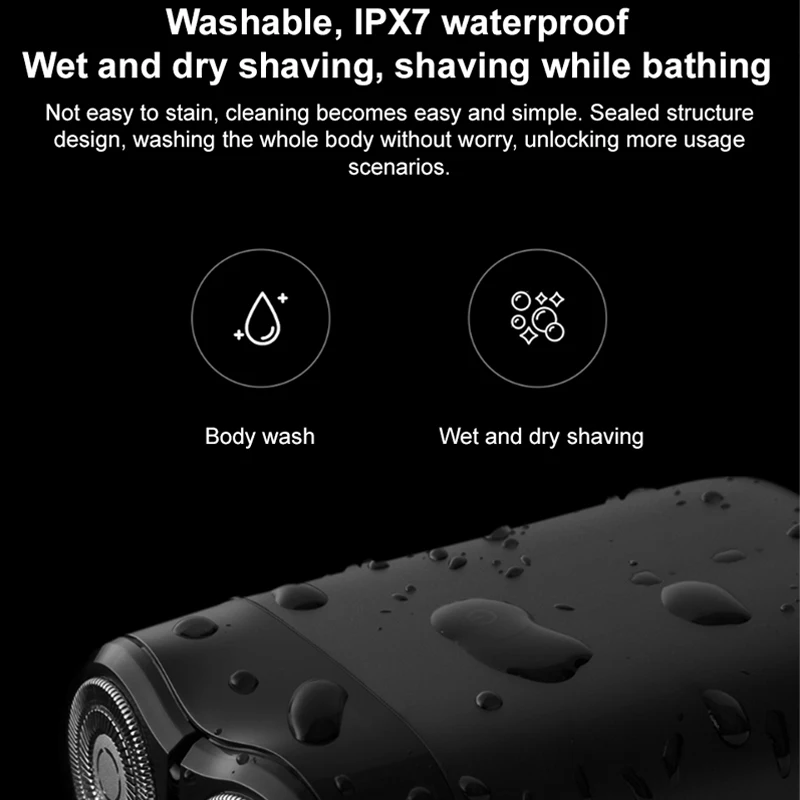Xiaomi Mijia Elektrinį skustuvą, 2 Plaukiojantis Vadovas Mi Nešiojamas Vandeniui Razor Skustuvai USB Įkrovimo Su Saugojimo Krepšys LED Rodo