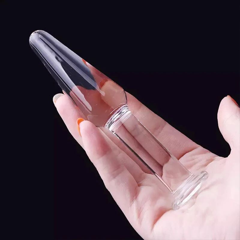 Aišku, stiklinis analinis kaištis dildo mažas butt plug suaugusiųjų sekso produktai suaugusiems išangę dilator žvakės stimuliatorius erotiniai žaislai moteris