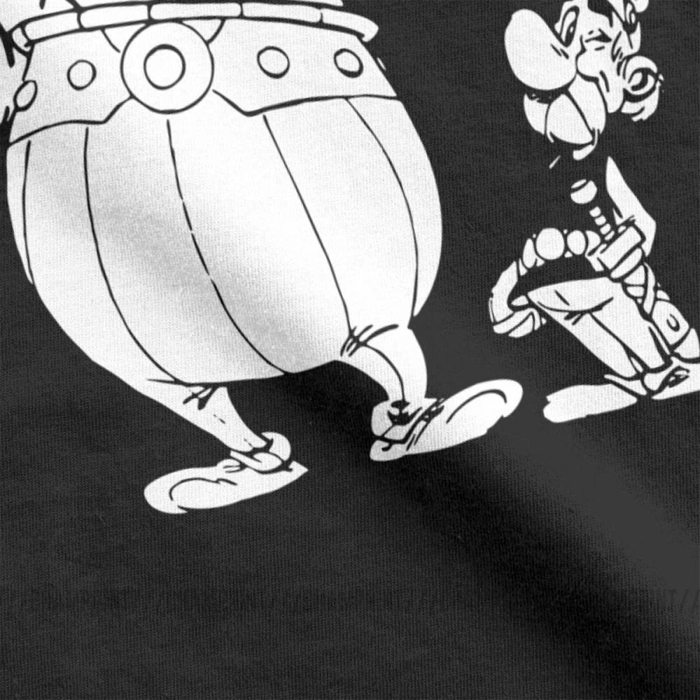 Asteriksas Ir Obeliksas Tees Viršuje Siluetas Moterų marškinėliai Mados Marškinėlius Grynos Medvilnės Originalus Spausdintos Grafikos Drabužiai moterims