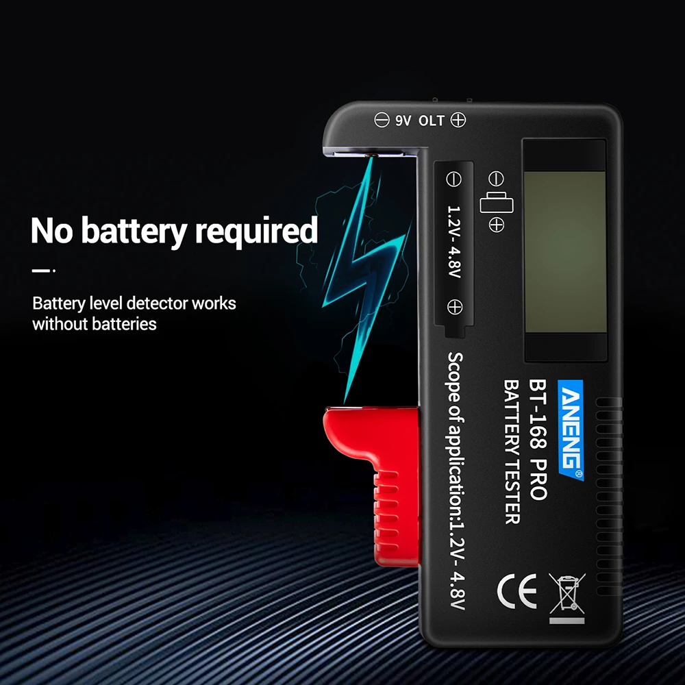 Skaitmeninis Akumuliatoriaus Talpa Testeris LCD Tikrintuvas Diagnostikos Įrankis Baterijos Talpa Bandymų Įrankiai, 1,2 V & 4.8 V AA AAA Elementų CD Baterijos