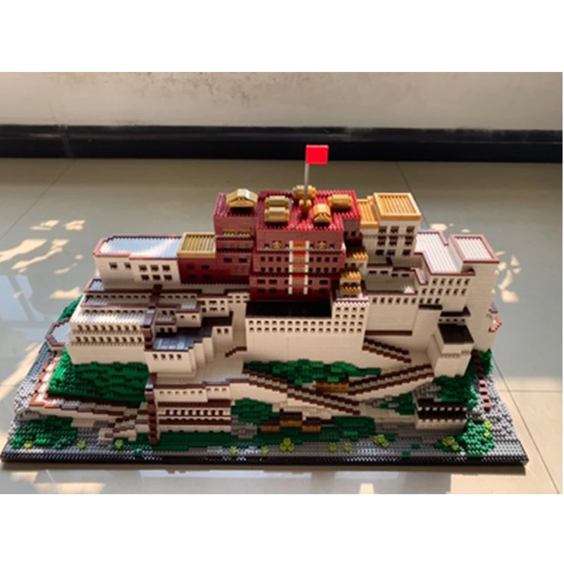10000pcs+ Kinija Tibeto architektūros Potala modelio blokai mikro dalelių švietimo žaislai vaikams