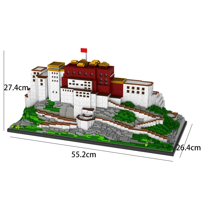 10000pcs+ Kinija Tibeto architektūros Potala modelio blokai mikro dalelių švietimo žaislai vaikams