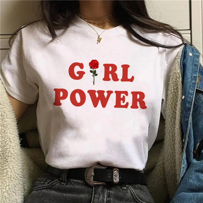 2020 Feminists Marškinėliai Moterims Feminizmas GRL PWR Ullzang Harajuku T-shirt Mergina Galia 90s Grafinis Marškinėlius Grunge Estetikos Viršūnių Tees