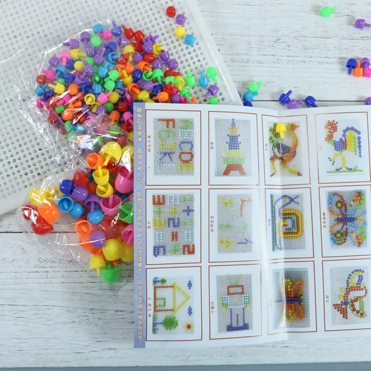 296 Vnt/set Grybų Nagų Pažangi 3D Puzzle Žaidimai Plastiko Flashboard Kūdikių Žaislai, Dovanos Vaikams, Švietimo Žaislas