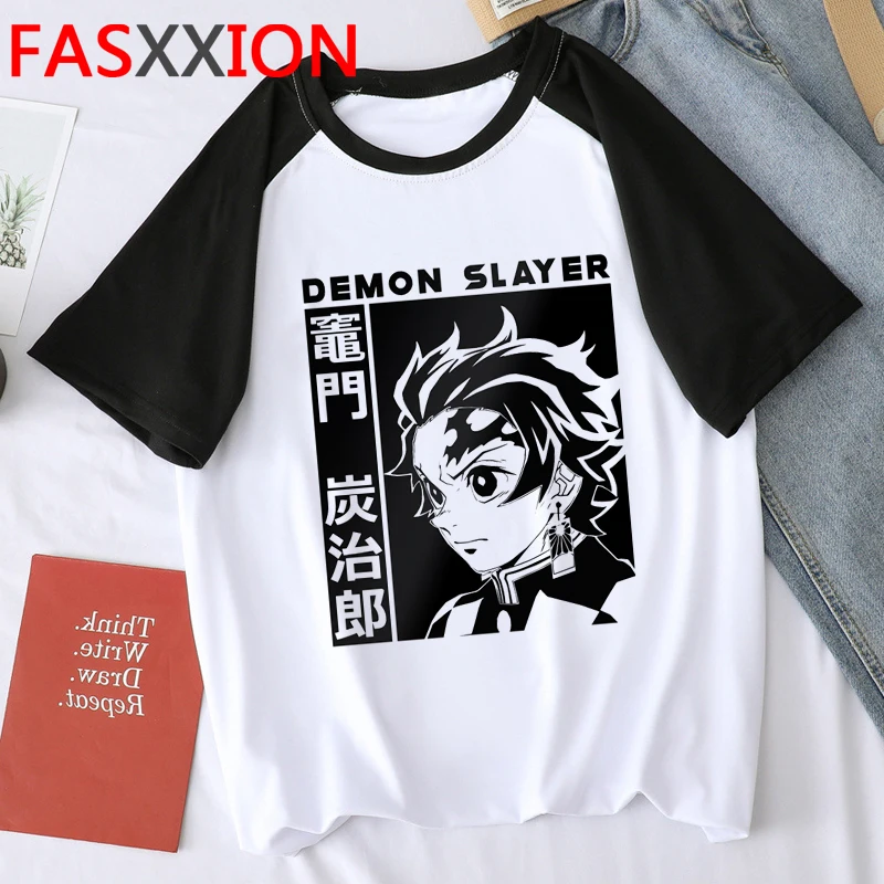 Demon Slayer Marškinėliai Vyrams Hip-Hop Japonų Anime Kimetsu Nr. Yaiba T-shirt Kawaii Juokingas Animacinių filmų Tanjiro Kamado Grafinis Tees Vyras