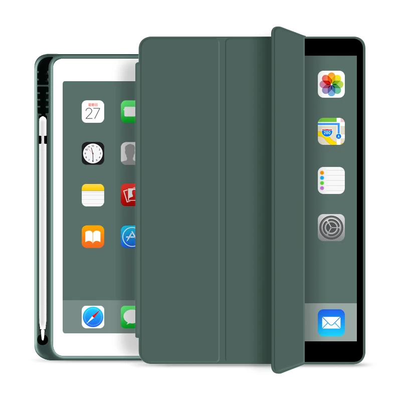 Case for iPad 10.2 2019 m. 2017 m. 2018 9.7 Mini 5 Pro 10.5 Oro 3 Smart Cover 