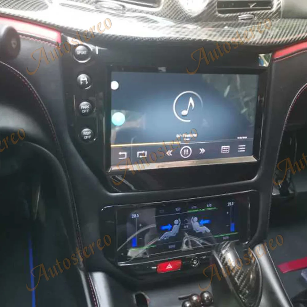 Už Maserati GT/GC GranTurismo Automobiliu Aircon Valdybos Android9 Headunit Ekrano Anglies Pluošto Multimedijos Grotuvas GPS Navigaciją AutoRadio