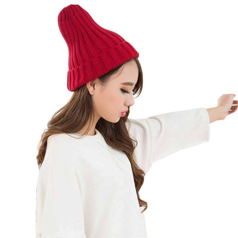 Unisex Medvilnės Mišiniai, Kietas Šiltas, Minkštas Korėja Megzti Skrybėlę Vyrų Žiemą Kepurės Moterų Skullies Beanies Girl Didmeninė Vilnonių Skrybėlę