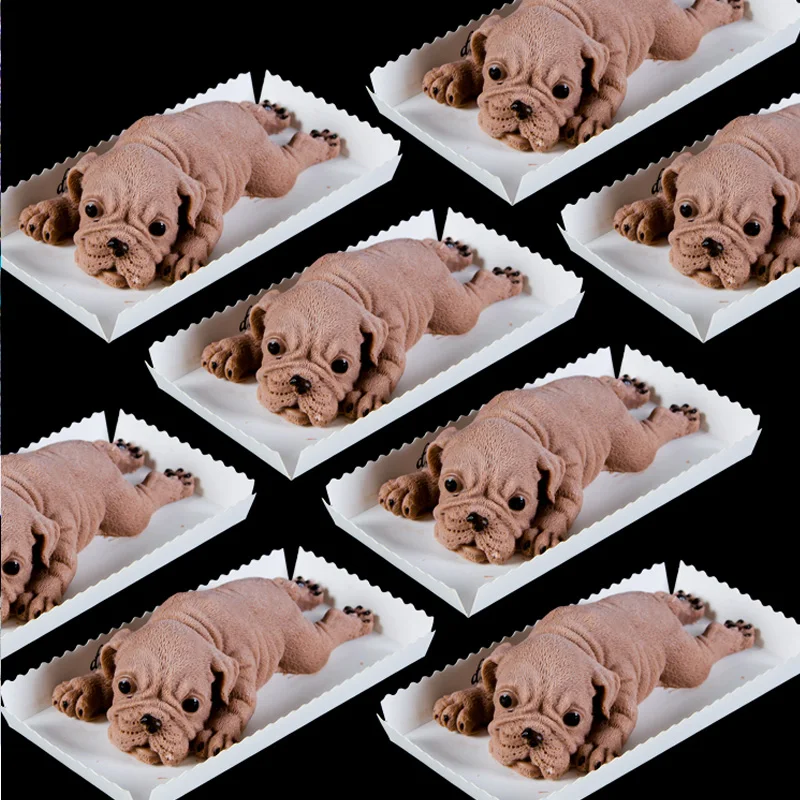WALFOS Mielas Šuo Silikono Formos Mousse Cake 3D šarpėjų Pelėsių Ledų Jello Pudingas Sprogimo Atšaldymo Priemonė, Minkštas Apdaila