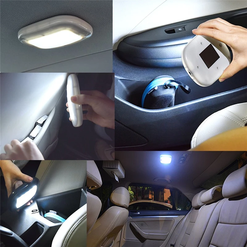 Automobilių Stiliaus Interjeras, LED Skaitymo Šviesos Automobilio Lubų, Stogo Kupolas Lemputės Auto Kamieno USB Įkraunamas Belaidis Magnetinis Naktį Lempa